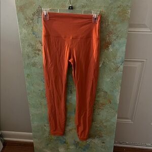 Orange High-Waisted Leggings